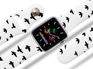 Mi-band.cz Birds strap for Apple watch Color: White, Size: 42/44mm MIBANDCZX02861 - Watch Strap