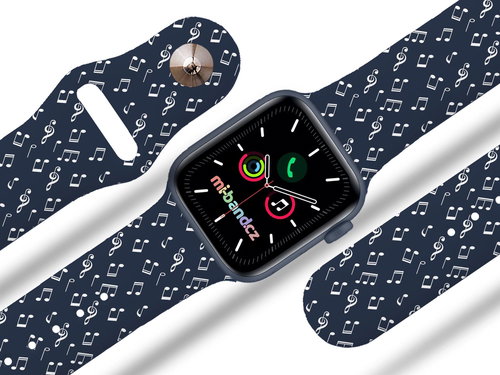 Mi-band.cz Blue strap notes for Apple watch Size: 42/44mm - Watch Strap - Main image