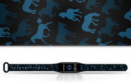 Mi-band.cz Horses in blue replacement bracelet for Mi band 3/4/5/6 Color: Black, For Device: - Watch Strap