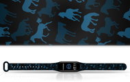 Mi-band.cz Horses in blue replacement bracelet for Mi band 3/4/5/6 Color: Black, For Device: - Watch Strap