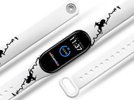 Mi-band.cz Horse rodeo replacement bracelet for Mi band 3/4/5/6 Color: White, For Device: X - Watch Strap