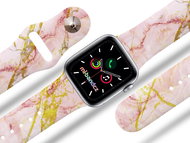 Mi-band.cz Rose gold marble strap for Apple watch Size: 42/44mm - Watch Strap