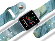 Mi-band.cz Blue-grey marble strap for Apple watch Size: 42/44mm - Watch Strap