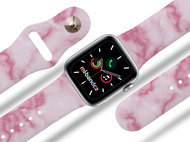 Mi-band.cz Pink marble strap for Apple watch Size: 38/40mm - Watch Strap