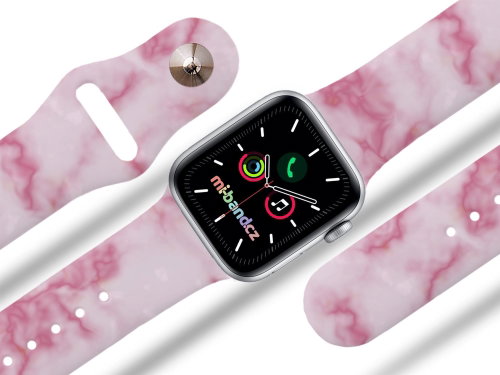 Mi-band.cz Pink marble strap for Apple watch Size: 42/44mm - Watch Strap - Main image
