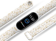 Mi-band.cz hp 8 - Gold replacement bracelet for Mi band 2/3/4/5/6 Color: White, For Accessories - Watch Strap
