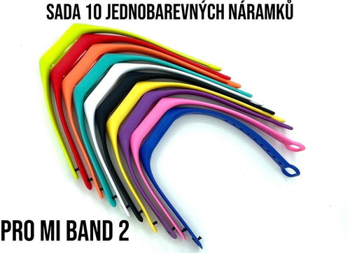 Mi-band.cz SET : 10 Solid Color Wristbands for Mi band 2 - Watch Strap - Main image
