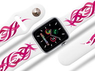 Mi-band.cz Pink tattoo strap for Apple watch Size: 38/40mm, strap colour: white - Watch Strap