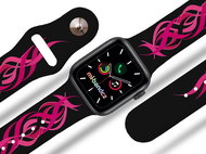 Mi-band.cz Pink tattoo strap for Apple watch Size: 38/40mm, strap colour: black - Watch Strap