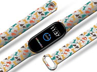 Mi-band.cz Cats replacement bracelet for Mi band 3/4/5/6 Color: White, For Device: Xiaomi - Watch Strap