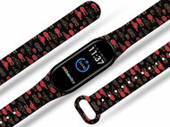 Mi-band.cz Red clouds replacement bracelet for Mi band 3/4/5/6 Color: Black, For Device: - Watch Strap