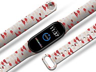 Mi-band.cz Red clouds replacement bracelet for Mi band 3/4/5/6 Color: White, For Device: - Watch Strap