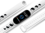 Mi-band.cz Jin Jang replacement bracelet for Mi band 3/4/5/6 Color: White, For Device: Xiaom - Watch Strap