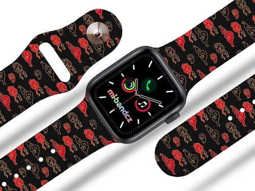 Mi-band.cz Red clouds strap for Apple watch Size: 38/40mm, strap colour: black - Watch Strap - Main image