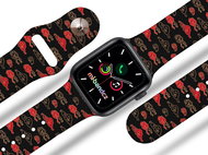 Mi-band.cz Red clouds strap for Apple watch Size: 42/44mm, strap colour: black - Watch Strap