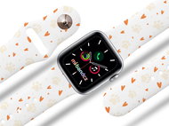 Mi-band.cz Paws with hearts strap for Apple watch Color: White, Size: 38/40mm MIBANDCZX02858 - Watch Strap