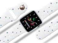 Mi-band.cz Fly the world strap for Apple watch Size: 42/44mm, strap colour: white - Watch Strap