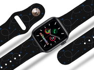 Mi-band.cz Fly the world strap for Apple watch Size: 38/40mm, strap colour: black - Watch Strap