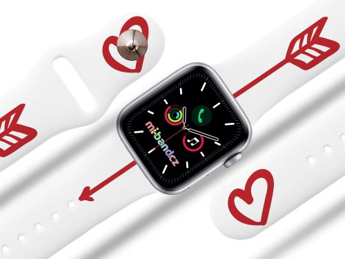Mi-band.cz Cupid's Arrow strap for Apple watch Size: 42/44mm, strap colour: white - Watch Strap - Main image