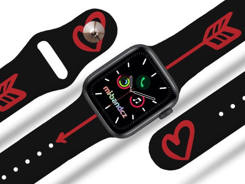 Mi-band.cz Cupid's Arrow strap for Apple watch Size: 42/44mm, strap colour: black - Watch Strap - Main image