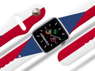 Mi-band.cz Czech flag strap for Apple watch Size: 42/44mm - Watch Strap