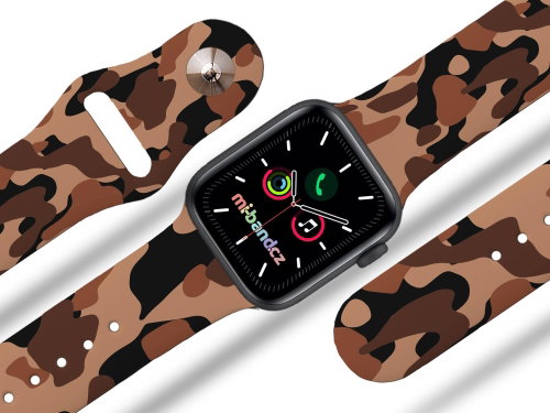 Mi-band.cz Masquerade brown strap for Apple watch Size: 42/44mm, strap colour: black - Watch Strap - Main image