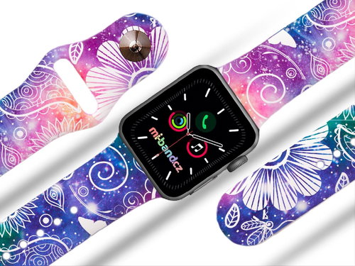 Mi-band.cz flowers strap for Apple Watch Size: L, Size: 42/44mm - Watch Strap - Main image