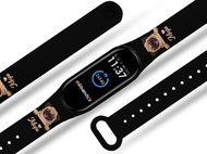 Mi-band.cz Mops on black wristband for Mi band 3/4/5/6 Pro Device: Xiaomi Mi band 3/4 MIBANDCZX02588 - Watch Strap