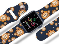 Mi-band.cz Bitcoin strap for Apple watch Color: Blue, Size: 42/44mm MIBANDCZX02860 - Watch Strap