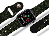 Mi-band.cz Matrix bitcoin strap for Apple watch Color: Black, Size: 42/44mm MIBANDCZX02859 - Watch Strap