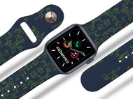 Mi-band.cz Matrix bitcoin strap for Apple watch Color: Blue, Size: 42/44mm MIBANDCZX02860 - Watch Strap