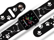 Mi-band.cz Cat strap for Apple watch Color: Black, Size: 42/44mm MIBANDCZX02864 - Watch Strap