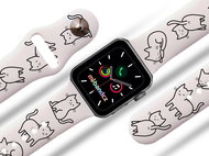 Mi-band.cz Cat Farm Strap for Apple watch Color: White, Size: 42/44mm MIBANDCZX02865 - Watch Strap