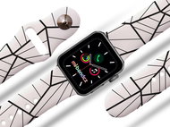 Mi-band.cz Polygons strap for Apple watch Size: 38/40mm, strap colour: white - Watch Strap