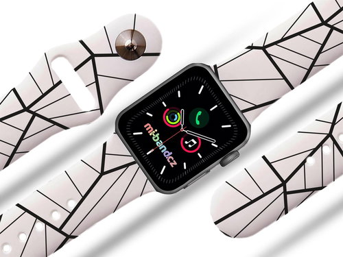 Mi-band.cz Polygons strap for Apple watch Size: 42/44mm, strap colour: white - Watch Strap - Main image