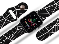 Mi-band.cz Polygons strap for Apple watch Size: 38/40mm, strap colour: black - Watch Strap