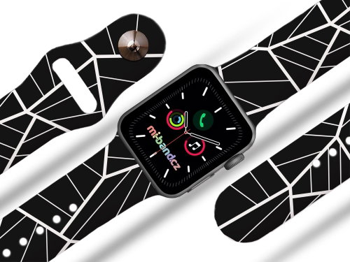 Mi-band.cz Polygons strap for Apple watch Size: 42/44mm, strap colour: black - Watch Strap - Main image