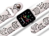 Mi-band.cz Cat head strap for Apple watch Size: 42/44mm, strap colour: white - Watch Strap