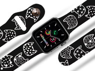 Mi-band.cz Cat head strap for Apple watch Size: 42/44mm, strap colour: black - Watch Strap