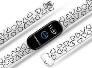 Mi-band.cz Heart black and white replacement bracelet for Mi band 3/4/5/6 Color variant: white, For  - Watch Strap