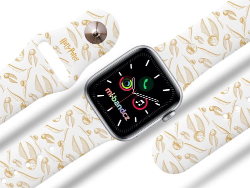 hp 17 - golden strap for Apple watch Size: 42/44mm, strap colour: white - Watch Strap - Main image