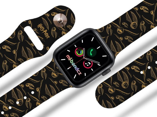 hp 17 - golden strap for Apple watch Size: 42/44mm, strap colour: black - Watch Strap - Main image