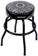 ORTEGA Bar Stool 24" White Kaleidoscope - Drum Stool