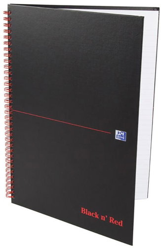 OXFORD Black n' Red Notebook A4, 70 sheets, lined - Journal - Main image