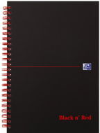 Notizbuch OXFORD Black n' Red Notebook A5 - 70 Blatt - liniert - Zápisník
