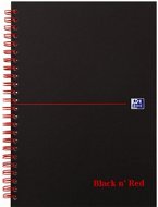 Zápisník OXFORD Black n´Red Notebook A5, 70 listov, štvorčekový - Zápisník