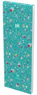 Oxford Floral Notizblock - 7,4 cm x 21 cm - 80 Blatt - liniert - grün - Notizblock