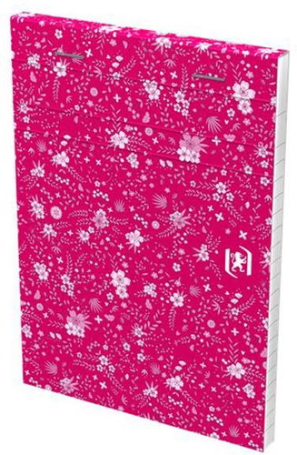 Oxford Floral A6, 80 sheets, lined, red - Notepad - Main image