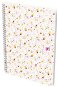 OXFORD Floral B5, 60 listů, linkovaný, bílý - Zápisník