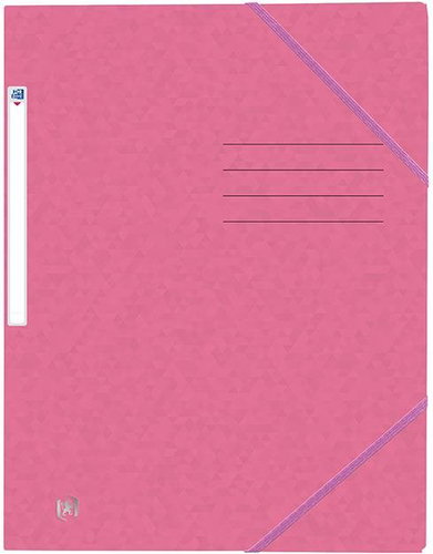 Oxford by Oxford A4 with elastic band, pink - Document Folder - Main image